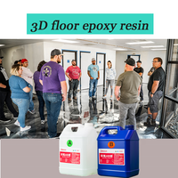 Résine époxy liquide transparente JINHUA, peinture de sol auto-nivelante, peinture de sol