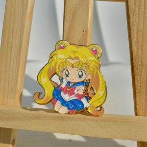 5CM Pretty Soldier Sailor Moon dibujos animados Baji Ba Ji recoger Anime aleación insignia broche Pin - Product Image 5