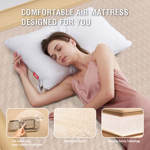 Оптовая продажа, автоматическая надувная кровать из ПВХ со встроенным насосом, надувной матрас из волокна, портативный складной надувной матрас - Product Image 2