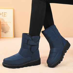 Stivali Invernali da <span class=keywords><strong>Donna</strong></span> in Cotone, Foderati in Pile, Stivali Lunghi Imbottiti, Taglie Grandi, Scarpe Leggere in Poliuretano, Stivaletti Caldi da Neve - Product Image 3