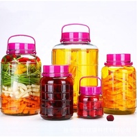 Pot de fermentation en verre de 2L, 5L, 8L, 10L, 15L, 20L avec couvercle à vis en plastique hermétique