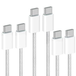 Cable de Carga Rápida USB Tipo-C a Tipo-C, Cable de Alimentación Trenzado de Nailon para Teléfono Móvil - Product Image 1