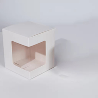 Cajas de Cartón Ecológicas Autoarmables Personalizadas con Ventanas Recortadas de Colores y Asa para Envasado de Alimentos, Impresión de Logotipo Personalizado