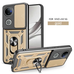 Trượt Máy Ảnh Bảo Vệ Ống Kính Điện Thoại Di Động Trường Hợp Đối Với Vivo V50 V40 V30 Pro Lite 5G Kim Loại Nhẫn Chủ Chân Đế <span class=keywords><strong>Cover</strong></span> Quay Lại - Product Image 5