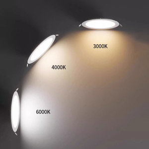 Banqcn chiếu sáng trong nhà nhà sản xuất tùy chỉnh vòng vuông siêu mỏng 3cct có thể thay đổi <span class=keywords><strong>9</strong></span> Watts dẫn ánh sáng bảng điều chỉnh đèn trần - Product Image 2