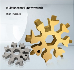 Llaves de copo de nieve portátiles de acero inoxidable 18 en 1 al por mayor, multiherramientas, llave de nuevo diseño con llavero - Product Image 6