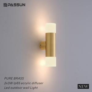 Applique murale LED extérieure <span class=keywords><strong>de</strong></span> luxe <span class=keywords><strong>haut</strong></span> <span class=keywords><strong>de</strong></span> <span class=keywords><strong>gamme</strong></span> en cuivre pur et laiton, étanche IP65 - Product Image 2