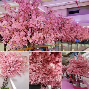 تخصيص الزخرفية الحرير الاصطناعي قوس الأزهار ساكورا شجرة أزهار الكرز أشجار زهرة الديكور فو شجرة الزفاف - Product Image 6