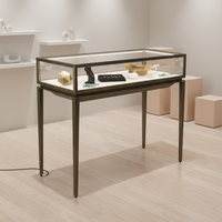 Meubles de magasin de bijoux de luxe, vitrine en verre verrouillable sur mesure, présentoir LED écologique pour accessoires, aménagement de boutique