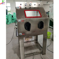 Machine de sablage d'eau d'assainissement environnemental vertical JS-9060 Machine de sablage manuelle humide Armoire de sablage à la vapeur