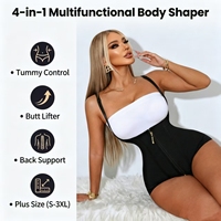 Faja Moldeadora Bodysuit al por Mayor con Control de Abdomen y Levantamiento de Glúteos, con Cierre de Cremallera y Ganchos, Fabricante con Logotipo Personalizado, Venta al por Mayor Directa de Fábrica