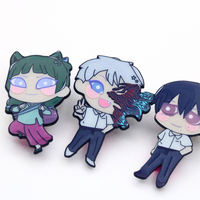 Pins et badges en émail dur et souple personnalisés avec image d'anime, de haute qualité, en gros