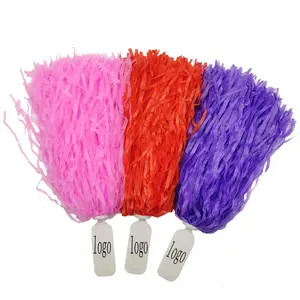 Wholesale Customized pink cheer squad pompoms cheerleading white cheer pom poms