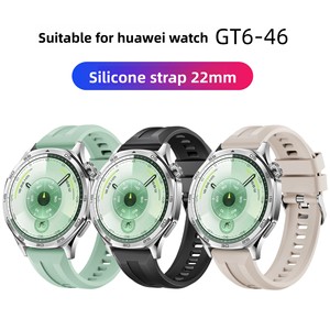 רצועת ספורט רשמית מסיליקון GT6 עם אבזם סיכה, רצועה נושמת ורכה ונוחה, התאמה אוניברסלית לסדרת GT 22mm - Product Image 5