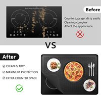 Tapis de couverture de cuisinière en silicone de cuisine résistant à la chaleur de 28 "x 20" pour protecteur de comptoir