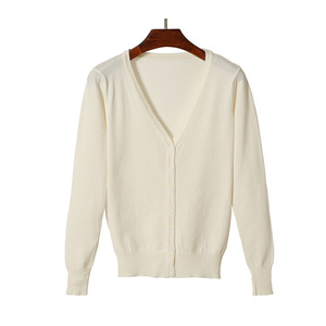 Sweater Wanita Ukuran Besar <span class=keywords><strong>Cardigan</strong></span> Jumper Warna Solid Fashion Rajutan Sweater - Product Image 3