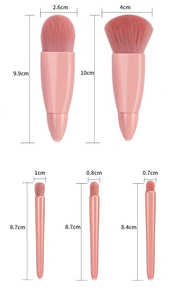 Hot Sales Easy-Taken High-quality Portable Travel Makeup <strong>Brush</strong> Set 5Pcs Mini Face Synthetic Hair <strong>Pop</strong>-up Design Complete Function - Product Image 2