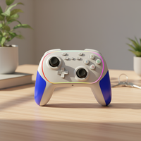 Mando inalámbrico BT GAMINJA para Nintendo Switch 2/Lite/PC con doble vibración, botón Turbo giroscópico de 6 ejes, controlador de juego RGB
