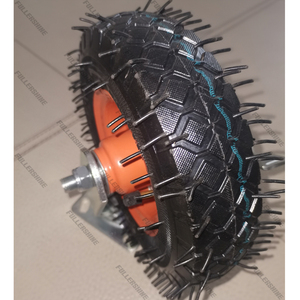 <span class=keywords><strong>6</strong></span>-Zoll-Blockmuster <span class=keywords><strong>6</strong></span> X2 Air Rubber Swivel und Riged Caster Wheels mit Bremse für Möbel Workbench Hand Cart - Product Image 5