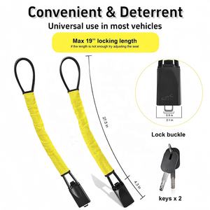 SQS OEM/ODM personnalisation d'usine de haute qualité <span class=keywords><strong>voiture</strong></span> universelle <span class=keywords><strong>antivol</strong></span> acier Portable sécurité Durable serrure de <span class=keywords><strong>volant</strong></span> de <span class=keywords><strong>voiture</strong></span> - Product Image 2