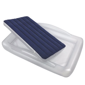 Cama de Viaje Juvenil inflable de vinilo de fábrica, cuna de colchón de aire infantil portátil plegable con marco para niños pequeños - Product Image 1