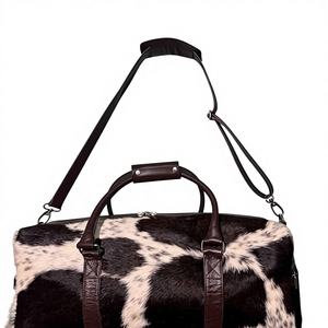 Bolsa de Viaje de Cuero Genuino Vintage de Primera Calidad con Cierre, Bolso de Mano para Fin de Semana, Modelo LHDB-0132 - Product Image 1