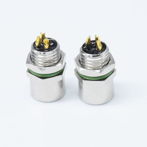 Conector Circular M8 de 3 Pines con Código A, Impermeable IP67, Hembra, Montaje en Panel Trasero, Conector de Montaje en Panel M8 - Product Image 2