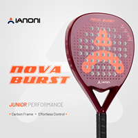 CASTON SPORTS NOVA BURST Raqueta de Pádel de Fibra de Carbono Roja para Niños