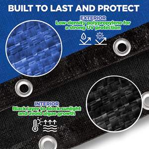 Lona Protectora Resistente <span class=keywords><strong>de</strong></span> PE <span class=keywords><strong>para</strong></span> Piscina en <span class=keywords><strong>Invierno</strong></span> con Cuerda <span class=keywords><strong>de</strong></span> Acero, Cubierta <span class=keywords><strong>para</strong></span> Piscina Elevada en <span class=keywords><strong>Invierno</strong></span> - Product Image 4