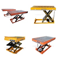Plateforme élévatrice à ciseaux, convoyeur à rouleaux, table élévatrice hydraulique, capacité de charge de 1 à 10 tonnes, alimentation CA, vitesse réglable, personnalisable