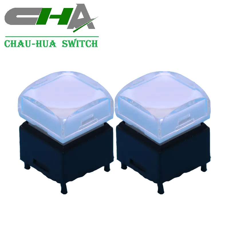 CHA C3035シリーズ4ピンプッシュボタンスイッチ、LED大型モーメンタリースイッチプッシュボタン付き