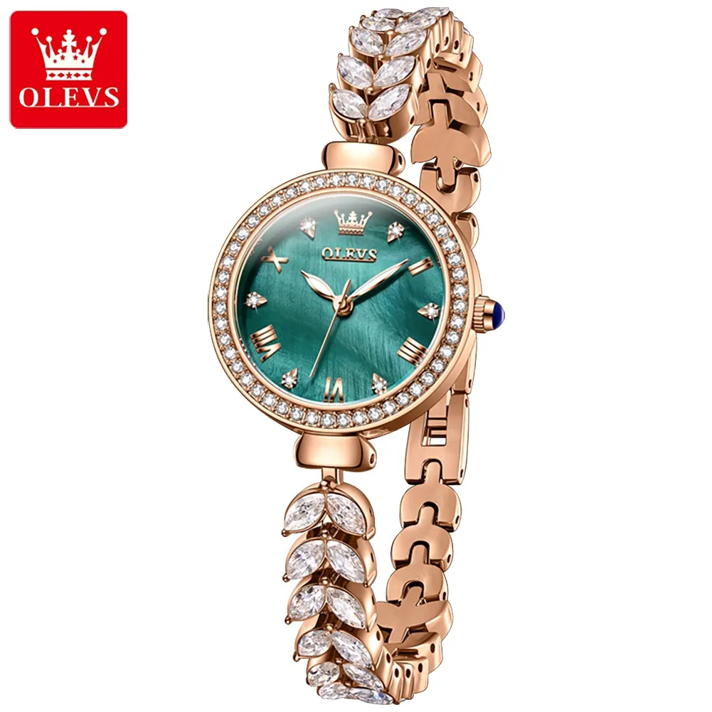 OLEVS 9971 elegance guangzhou girls quartz watch low cost jewellery water proof Simple bracelet watch supplier
