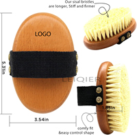 Brosse corporelle à sec avec logo personnalisé, poils en sisal, brosse exfoliante de massage pour la cellulite et l'amélioration de la circulation lymphatique