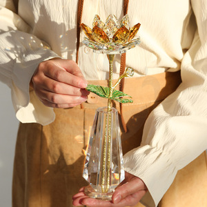 Dazi Cristal Loto Octagonal de Vidrio, Decoración para el Hogar, Regalo para Sala de Estar, Mesa de Centro - Product Image 4