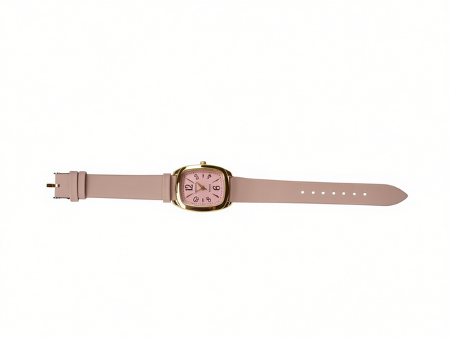 Women's Rectangular Gold Plated Leather Strap Watch Water Resistant Fashion Timepiece HYF-A150