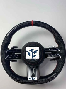 Volante de Fibra de Carbono Semiperforado Personalizado para <span class=keywords><strong>Mercedes</strong></span>-Benz W204 W205 W166 W212 W220 W221 W222 C117 C43 C63 AMG - Product Image 4