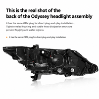 Feux avant modifiés Plug-and-Play, étanches IP67 avec lentille transparente POUR Honda Odyssey 15-21