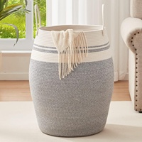 Panier à linge en tissu non tissé, style moderne et minimaliste, forme ronde, rangement domestique, organisateur de jouets pliable, grand format pour la maison