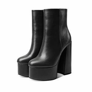 <span class=keywords><strong>Botines</strong></span> de Diseñador para <span class=keywords><strong>Mujer</strong></span> <span class=keywords><strong>2023</strong></span> con Plataforma Gruesa y Tacón Ancho Súper Alto de Punta Redonda - Product Image 6
