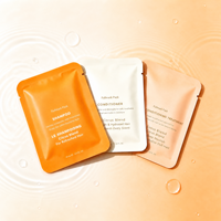 Pochette scellée sur trois côtés avec logo personnalisé pour échantillons de shampoing et produits capillaires liquides, sachet anti-humidité avec encoche de déchirement