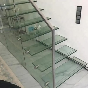 OEM Moderne Glas-Freischwebetreppe Freitragend 10+1,52+10mm Laminiertes Gehärtetes Glas Inneninstallation Umweltfreundlich Langlebig - Product Image 2