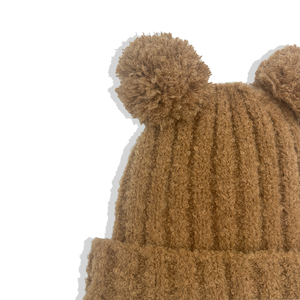 2025 nueva moda doble Pom invierno cálido gorros de ganchillo para niños gorras sombrero al aire libre - Product Image 5