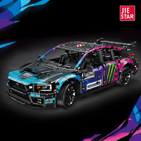 57010 1:8 Diy Rc pour Super Voiture de Course 2978 Pièces Jouet Modèle Écologique pour Collection de Voitures Ensemble de Blocs de Construction Défiants pour Adultes