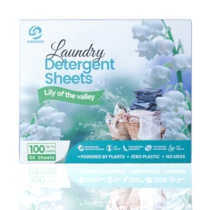 Feuilles de <span class=keywords><strong>lessive</strong></span> OEM Muguet sans plastique, hydrosolubles, écologiques pour le nettoyage domestique - Product Image 5