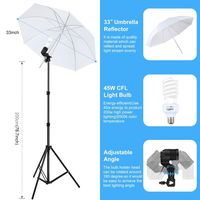 PULUZ Kit d'éclairage LED pour studio photo, support de fond 2*3M, ensemble de toiles de fond pour photographie, boîte à lumière et parapluie