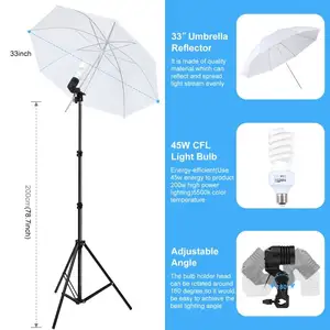 PULUZ-Equipo de Estudio fotográfico LED, soporte de fondo para fotografía, Kit de iluminación de paraguas, caja suave, 2x3M, nuevo lanzamiento