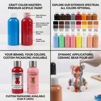 Peinture acrylique personnalisable non toxique 1000 ml, couleurs personnalisées, pour verre, toile, papier, art DIY pour enfants