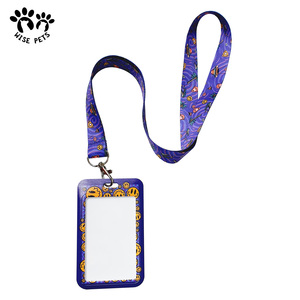 Custom Printed Halloween Logo ID Card Holder with Lanyard / Work Employee Student Festival Promotional Identity Badge Holder