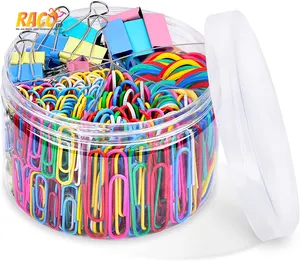 Bindmiddel Clips Paperclips, sopito 300Pcs Gekleurde Kantoor Clips Set Met Papier Klemmen Paperclips Elastiekjes Voor Kantoor En School