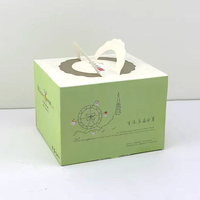 Boîte à gâteaux portables haut de gamme, minimaliste, en carton avec revêtement UV, pour pâtisseries à emporter, idéale pour les cafés
